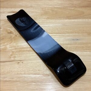 Black and shades of grey glass moon incense holder